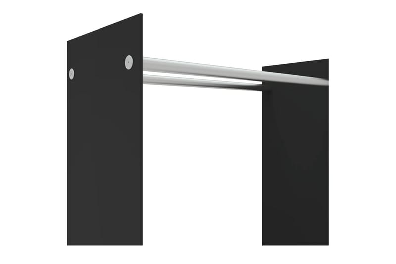 brændestativ 80x35x100 cm hærdet glas sort - Have - Udendørs miljø - Udendørs opbevaring - Brændeopbevaring