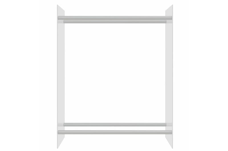brændestativ 80x35x100 cm hærdet glas transparent - Have - Udendørs miljø - Udendørs opbevaring - Brændeopbevaring
