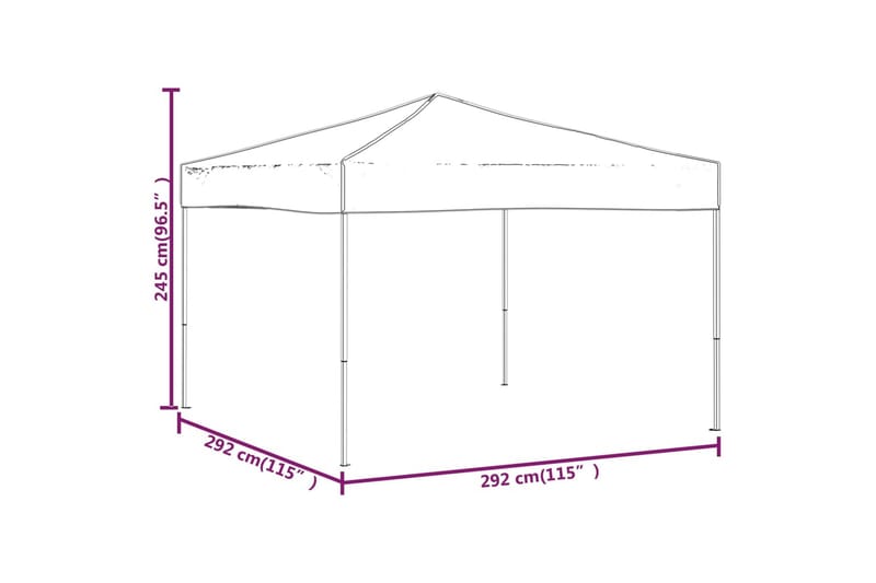 beBasic foldbart festtelt 3x3 m gråbrun - GrÃ¥brun - Partytelt - Havetelt & lagertelte