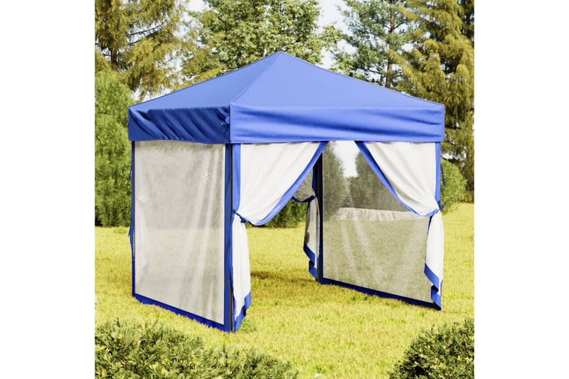 beBasic foldbart festtelt med sidevægge 2x2 m blå - BlÃ¥ - Have - Udendørs miljø - Udendørs opbevaring - Havetelt & lagertelte - Partytelt
