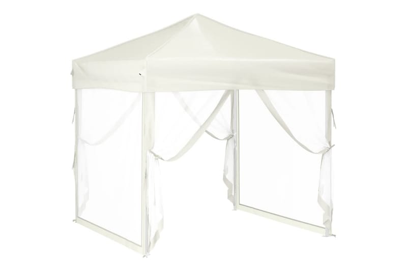 beBasic foldbart festtelt med sidevægge 2x2 m cremefarvet - Creme - Have - Udendørs miljø - Udendørs opbevaring - Havetelt & lagertelte - Partytelt