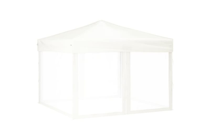 beBasic foldbart festtelt med sidevægge 3x3 m hvid - Hvid - Partytelt - Havetelt & lagertelte