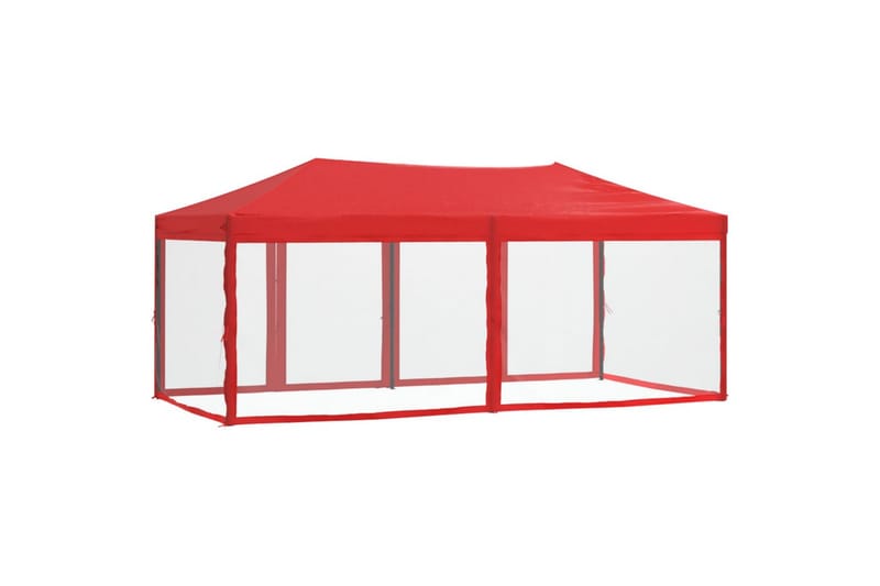 beBasic foldbart festtelt med sidevægge 3x6 m rød - RÃ¸d - Partytelt - Havetelt & lagertelte
