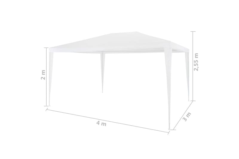 Festtelt 3 X 4 M Hvid - Hvid - Partytelt - Havetelt & lagertelte