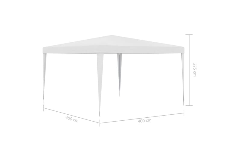 Festtelt 4x4 M Hvid - Hvid - Partytelt - Havetelt & lagertelte
