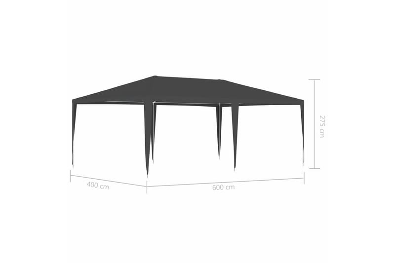 Festtelt 4x6 M 90 G/m² Antracitgrå - Grå - Partytelt - Havetelt & lagertelte