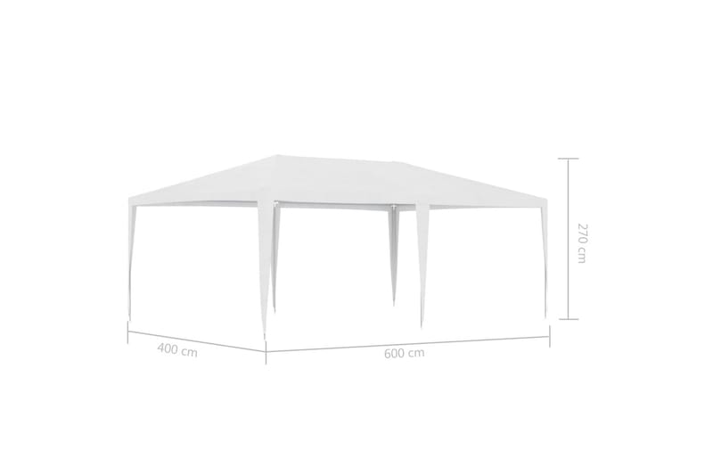 Festtelt 4x6 M Hvid - Hvid - Partytelt - Havetelt & lagertelte