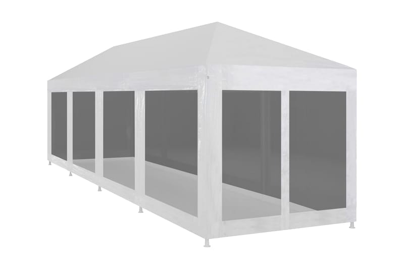 Festtelt Med 10 Sidevægge I Trådnet 12 X 3 M - Sort - Have - Udendørs miljø - Udendørs opbevaring - Havetelt & lagertelte - Partytelt