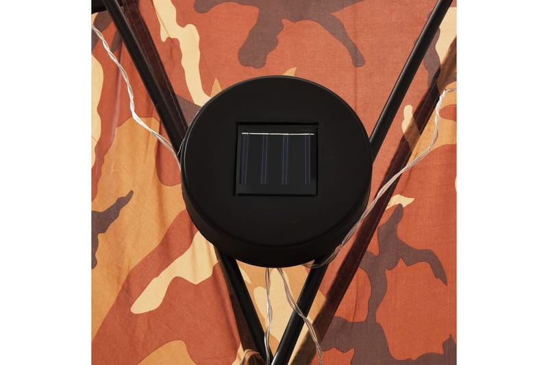 festtelt med LED og 4 sidevægge 3,6x3,6x2,3 m kamuflage - Flerfarvet - Partytelt - Havetelt & lagertelte