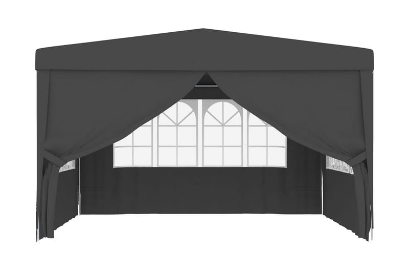 Festtelt med Sidevægge 4x4 M 90 G/m² Antracitgrå - Grå - Partytelt - Havetelt & lagertelte