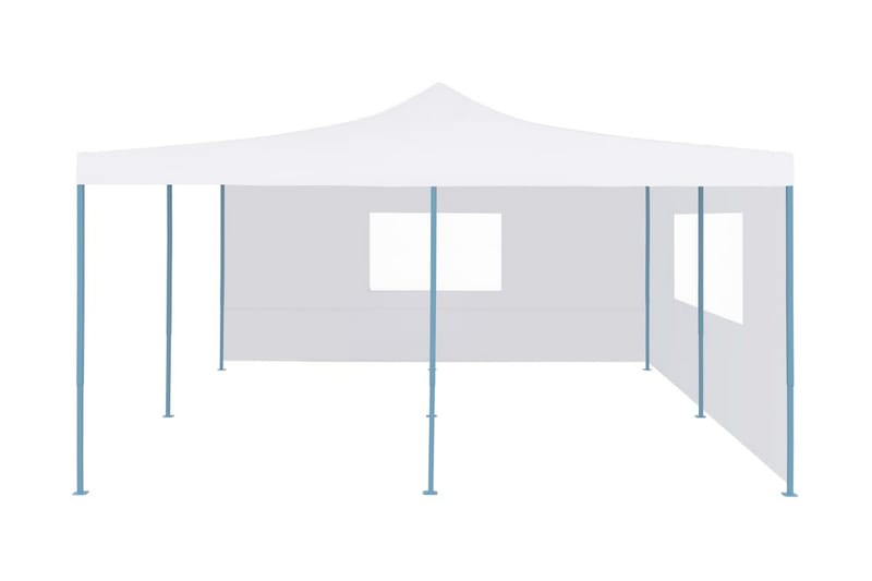 foldbar pavillon med 2 sidevægge 5 x 5 m hvid - Hvid - Partytelt - Havetelt & lagertelte
