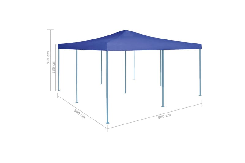 foldbar pavillon 5 x 5 m blå - Blå - Have - Udendørs miljø - Udendørs opbevaring - Havetelt & lagertelte - Partytelt