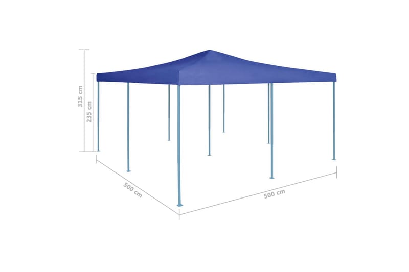 foldbar pavillon 5 x 5 m blå - Blå - Partytelt - Havetelt & lagertelte