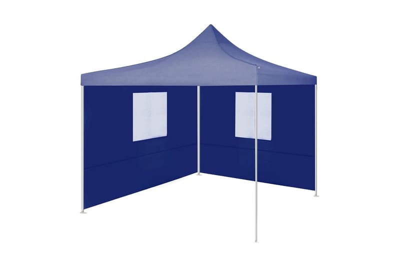 foldbart festtelt med 2 sidevægge 2x2 m stål blå - Blå - Have - Udendørs miljø - Udendørs opbevaring - Havetelt & lagertelte - Partytelt