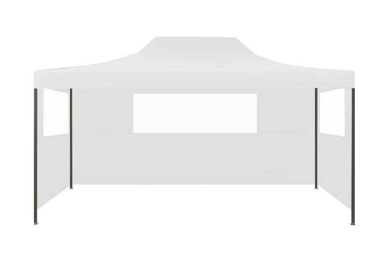 foldbart festtelt med 3 sidevægge 3 x 4,5 m hvid - Hvid - Partytelt - Havetelt & lagertelte