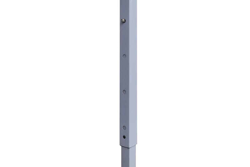 foldbart festtelt med 4 sidevægge 2 x 2 m stål antracitgrå - Grå - Partytelt - Havetelt & lagertelte