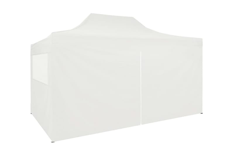 foldbart festtelt med 4 sidevægge 3 x 4,5 m hvid - Hvid - Partytelt - Havetelt & lagertelte