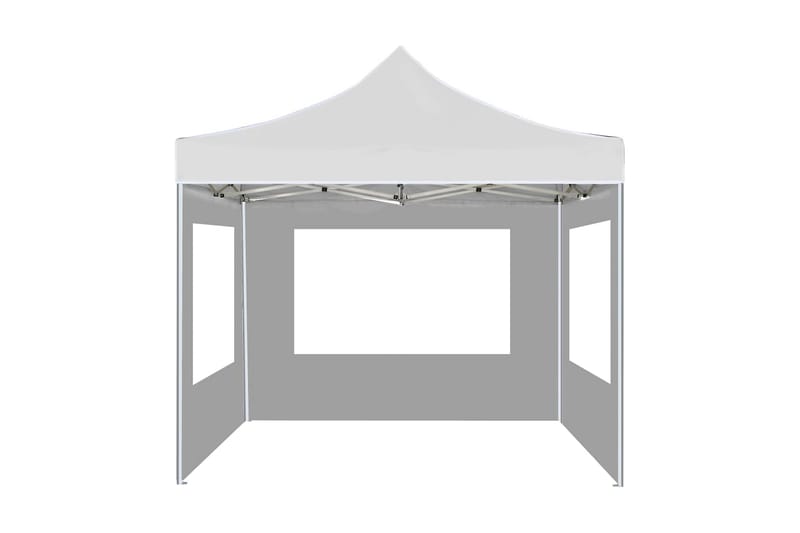 Foldbart Festtelt Med Vægge Aluminium 3 X 3 M Hvid - Hvid - Have - Udendørs miljø - Udendørs opbevaring - Havetelt & lagertelte - Partytelt