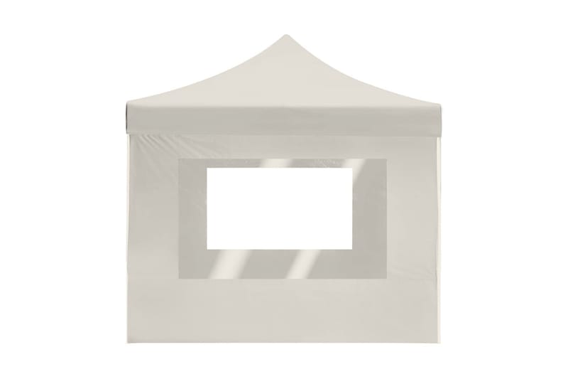 Foldbart Festtelt Med Vægge Aluminium 4,5 X 3 M Cremefarvet - Creme - Have - Udendørs miljø - Udendørs opbevaring - Havetelt & lagertelte - Partytelt