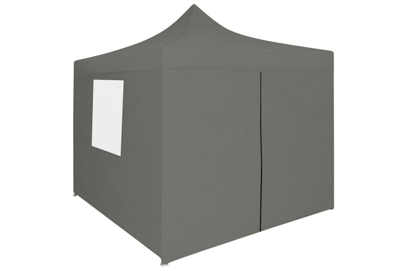 Foldbart Festtelt Pop-Up Med 4 Sidevægge 3 X 3 M Antracitgrå - Grå - Have - Udendørs miljø - Udendørs opbevaring - Havetelt & lagertelte - Partytelt