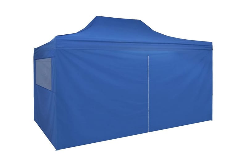 Foldbart Telt Pop-Up Med 4 Sidevægge 3 X 4,5 M Blå - Blå - Have - Udendørs miljø - Udendørs opbevaring - Havetelt & lagertelte - Partytelt