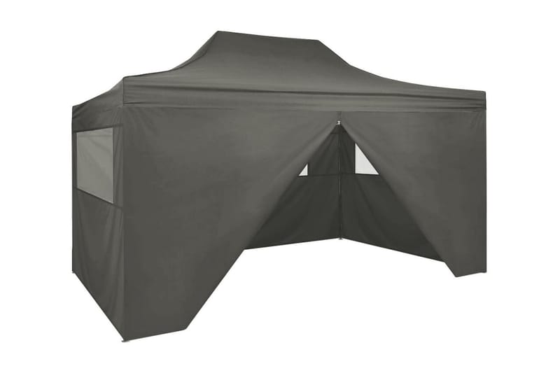 Foldbart Telt Pop-Up Med 4 Sidevægge 3 X 4,5 M Antracitgrå - Grå - Have - Udendørs miljø - Udendørs opbevaring - Havetelt & lagertelte - Partytelt