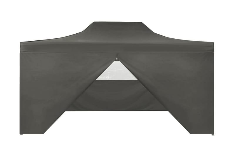 Foldbart Telt Pop-Up Med 4 Sidevægge 3 X 4,5 M Antracitgrå - Grå - Partytelt - Havetelt & lagertelte
