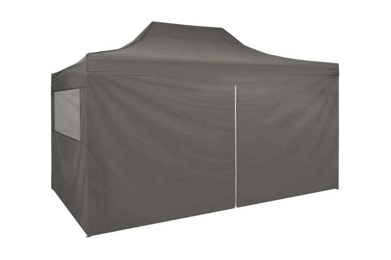 Foldbart Telt Pop-Up Med 4 Sidevægge 3 X 4,5 M Antracitgrå - Grå - Have - Udendørs miljø - Udendørs opbevaring - Havetelt & lagertelte - Partytelt