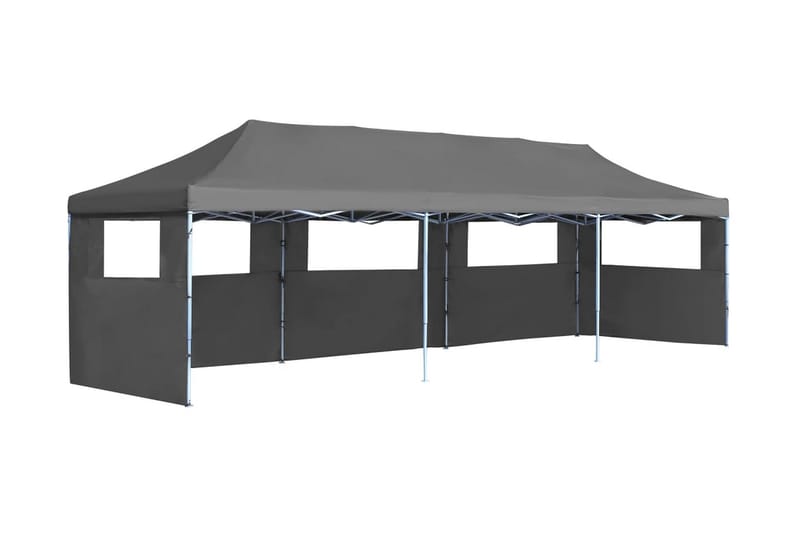 Foldbart Pop Op-Festtelt Med 5 Sidevægge 3 X 9 M Antracitgrå - Grå - Have - Udendørs miljø - Udendørs opbevaring - Havetelt & lagertelte - Partytelt