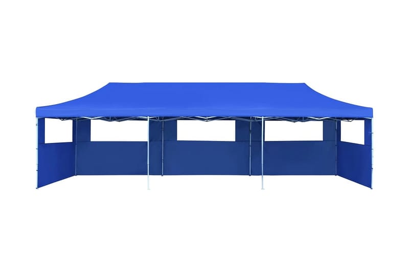 Foldbart Pop Up-Festtelt Med 5 Sidevægge 3 X 9 M Blå - Blå - Partytelt - Havetelt & lagertelte