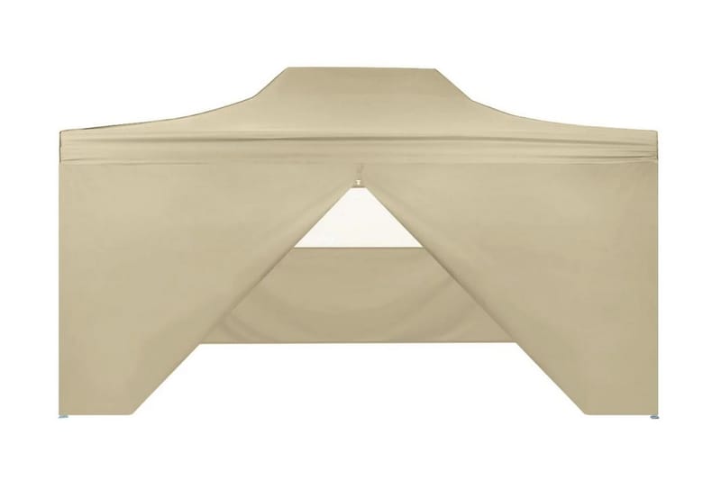 Foldbart Pop-Up Telt Med 4 Sidevægge 3 X 4,5 M Cremehvid - Creme - Have - Udendørs miljø - Udendørs opbevaring - Havetelt & lagertelte - Partytelt