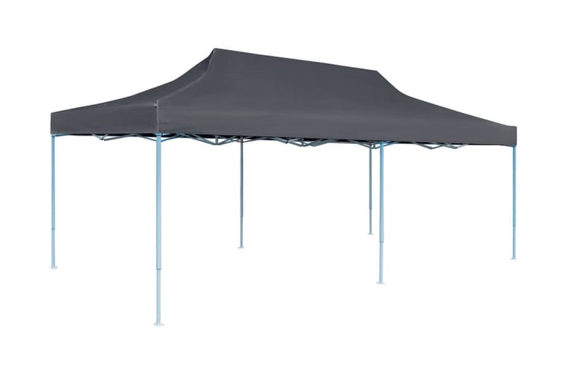 Foldbart Pop-Op-Festtelt Med Sidevægge 3 X 6 M Antracitgrå - Grå - Have - Udendørs miljø - Udendørs opbevaring - Havetelt & lagertelte - Partytelt