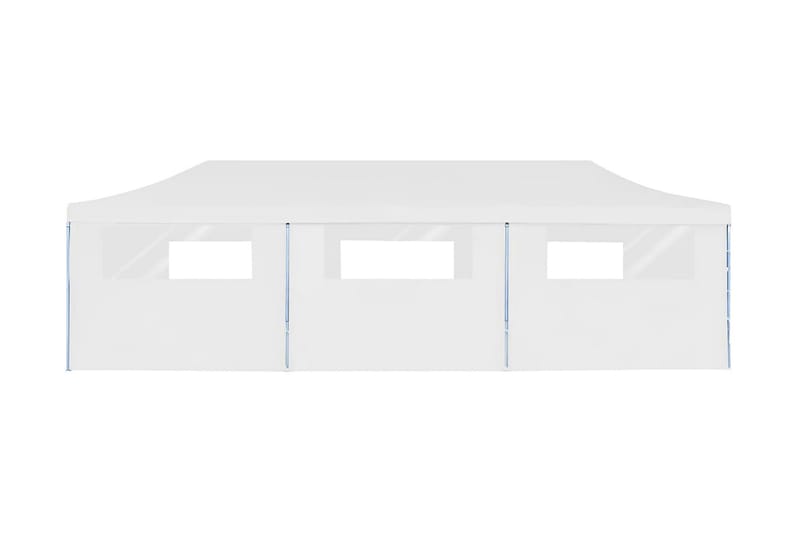 foldbart pop op-festtelt med 8 sidevægge 3 x 9 m hvid - Hvid - Partytelt - Havetelt & lagertelte