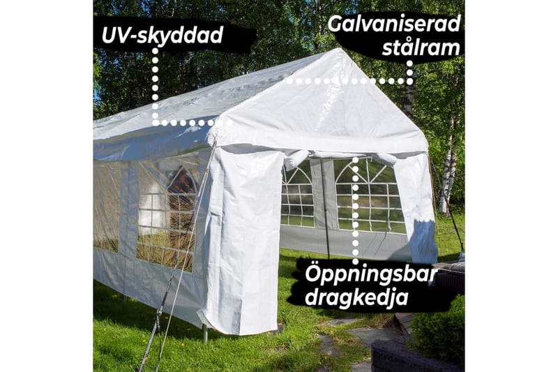 Lykke Partytelt Premium 6x12 m - Grøn - Husholdning - Rengøring & tøjpleje - Støvsugere