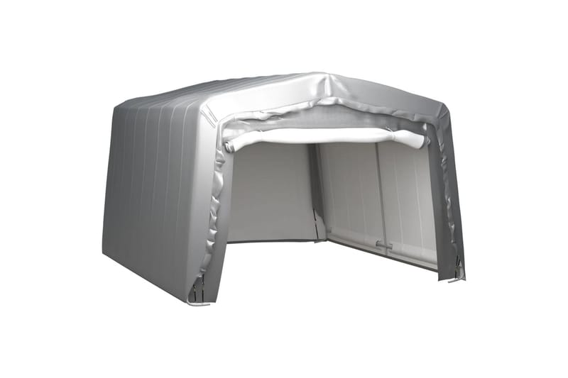 opbevaringstelt 370x370 cm stål grå - Grå - Have - Udendørs miljø - Udendørs opbevaring - Havetelt & lagertelte