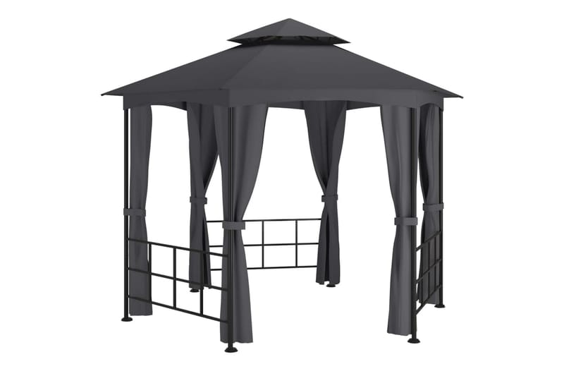 pavillon med sidevægge 3,1x2,7 m - Antracit - Have - Udendørs miljø - Udendørs opbevaring - Havetelt & lagertelte - Partytelt