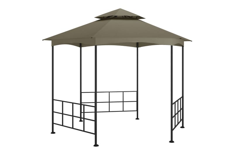 pavillon med sidevægge 3,1x2,7 m gråbrun - Gråbrun - Have - Udendørs miljø - Udendørs opbevaring - Havetelt & lagertelte - Partytelt