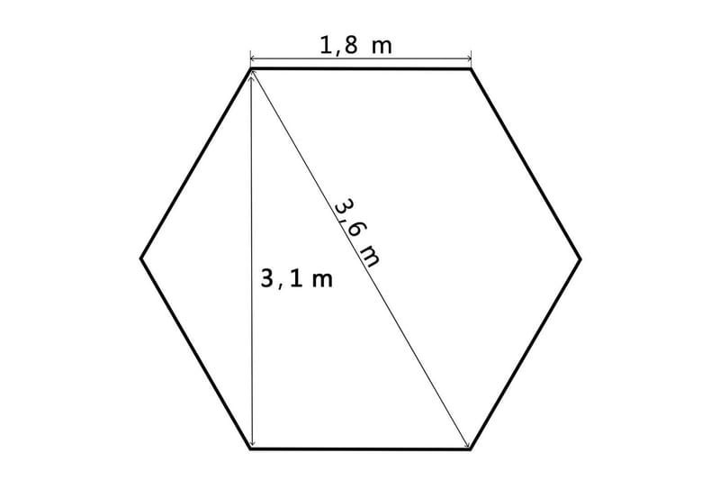 Sekskantet Sammenfoldeligt Pop-Op-Festtelt I Grå 3,6X3,1 M - Grå - Partytelt - Havetelt & lagertelte