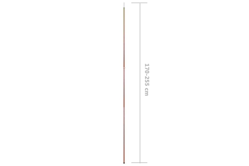 teleskopstænger til telt 2 stk. 170-255 cm galvaniseret stål - Guld - Have - Udendørs miljø - Udendørs opbevaring - Havetelt & lagertelte