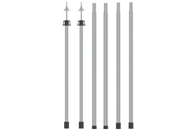 teleskopstænger til presenning 2 stk. 102-60 cm aluminium - Sølv - Have - Udendørs miljø - Udendørs opbevaring - Havetelt & lagertelte