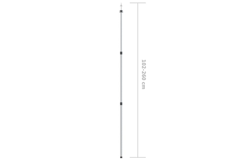 teleskopstænger til presenning 2 stk. 102-60 cm aluminium - Sølv - Have - Udendørs miljø - Udendørs opbevaring - Havetelt & lagertelte