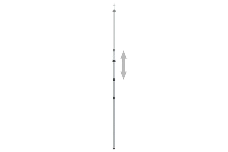 teleskopstang til presenning 102-60 cm aluminium - Sølv - Havetelt & lagertelte