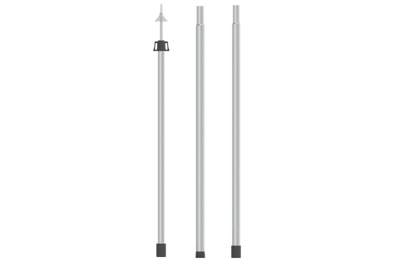 teleskopstang til presenning 102-60 cm aluminium - Sølv - Have - Udendørs miljø - Udendørs opbevaring - Havetelt & lagertelte