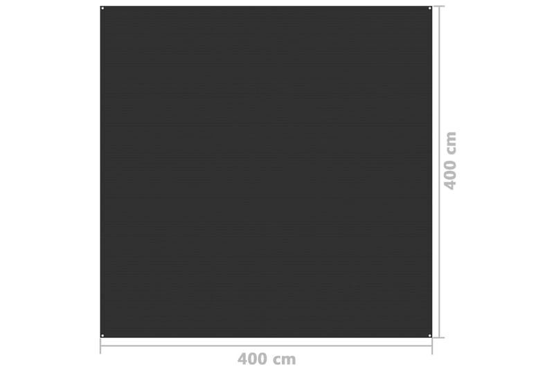 telttæppe 400x400 cm antracitgrå - Havetelt & lagertelte