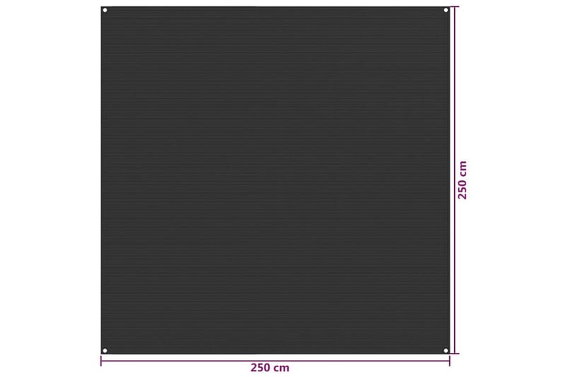 telttæppe 250x250 cm HDPE antracitgrå - Have - Udendørs miljø - Udendørs opbevaring - Havetelt & lagertelte