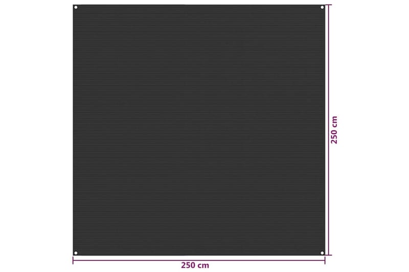 telttæppe 250x250 cm HDPE antracitgrå - Havetelt & lagertelte