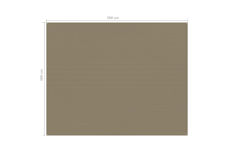 telttæppe 400x500 cm gråbrun - Gråbrun - Have - Udendørs miljø - Udendørs opbevaring - Havetelt & lagertelte