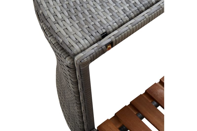 Omkrans Til Spabad 268x268x55 cm Polyrattan Grå - Grå - Have - Udendørsbad - Badetønde - Badetønde byggesæt