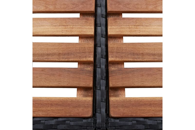 Omkrans Til Spabad 268x268x55 cm Polyrattan Sort - Sort - Have - Udendørsbad - Badetønde - Badetønde byggesæt