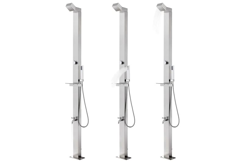 havebruser 220 cm rustfrit stål - Have - Udendørsbad - Havebruser - Havebruser uden varme